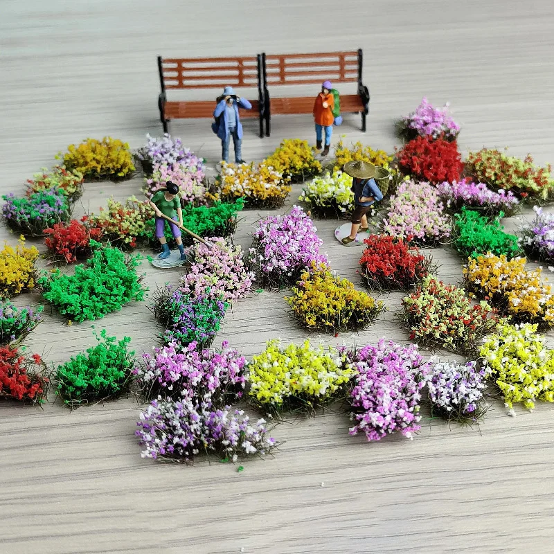 8 مللي متر محاكاة العشب/زهرة العنقودية نموذج أطقم Diy بها بنفسك بناء طاولة الرمل العسكرية قطار الحديقة المشهد المواد ديوراما اكسسوارات