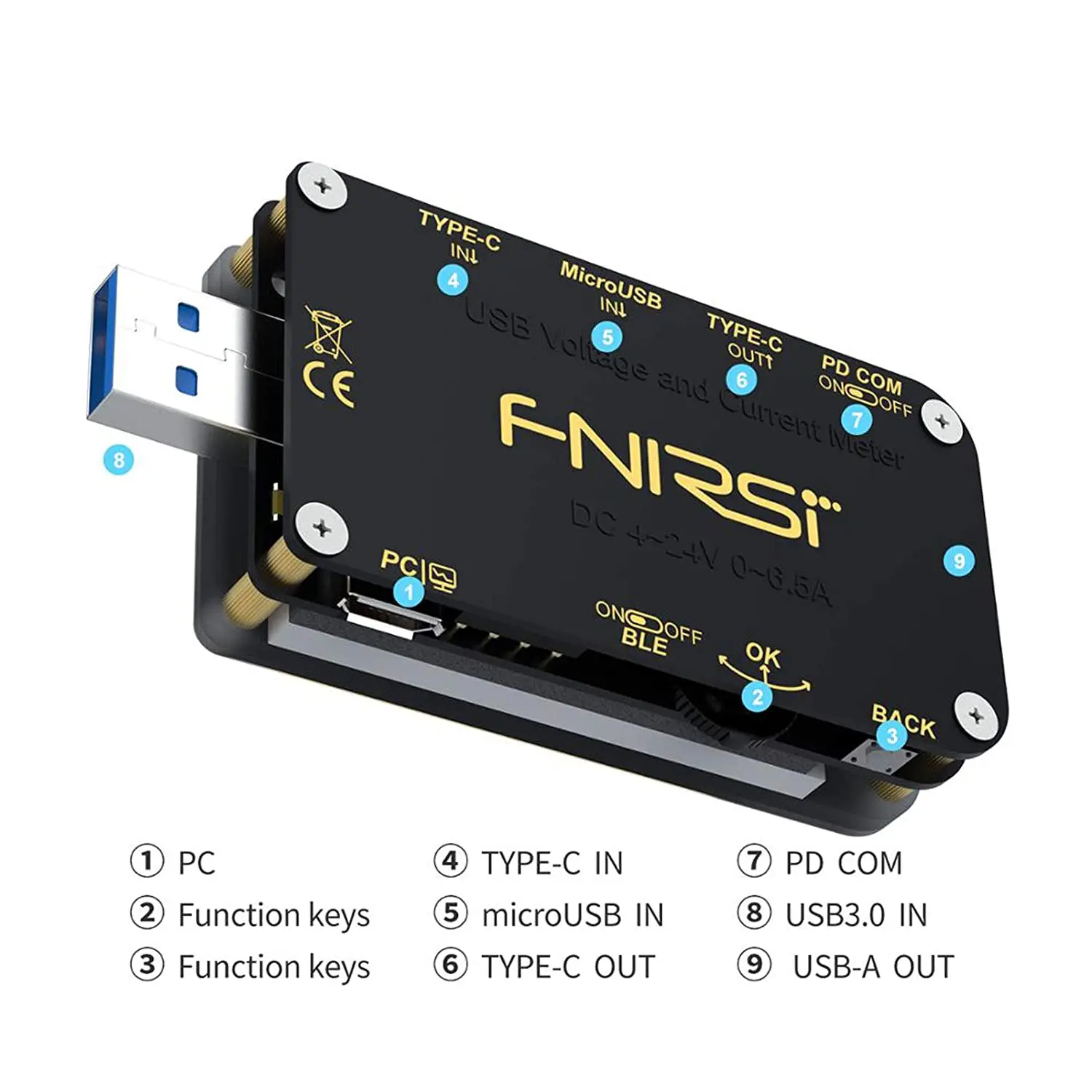 FNB48S PD trigger voltmetro amperometro corrente e voltmetro tester USB QC4 + PD3.0 2.0 PPS test di capacità del protocollo di ricarica rapida