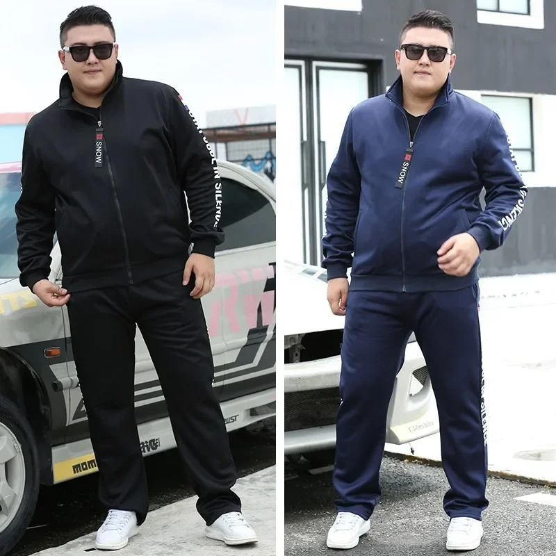 2024 Men Running Sets Autumn Sportswear 140KG Sport Suit Sweatshirt Sweatpants Mens Clothing 2 Pieces Sets Jogging Tracksuit