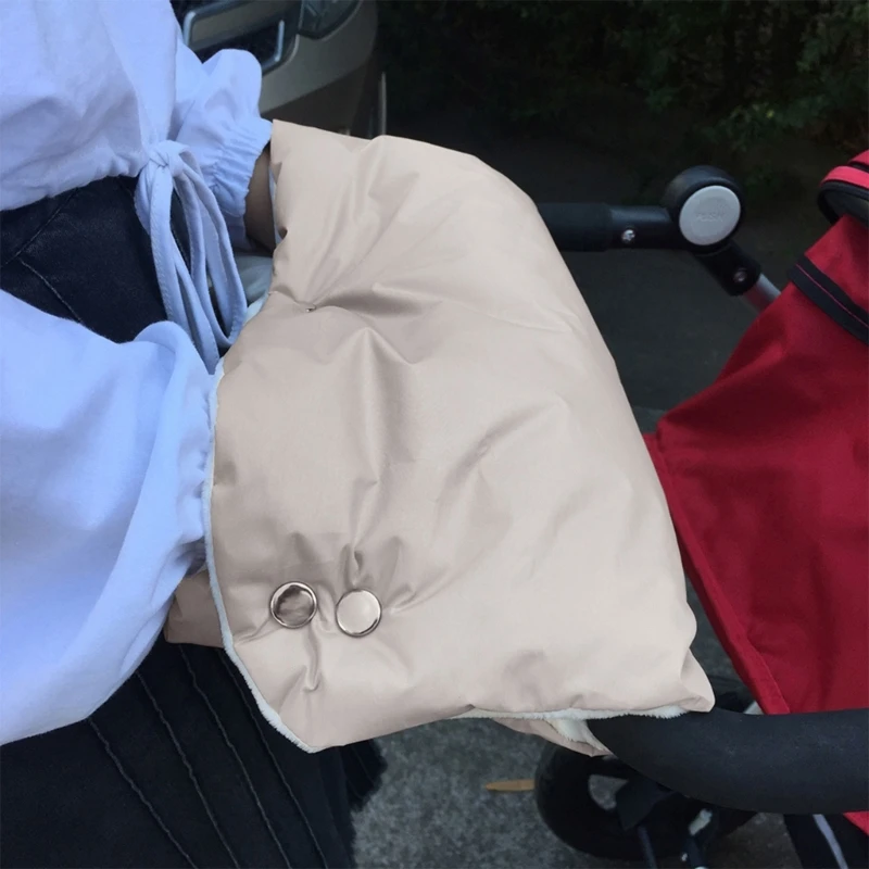 Gants chauds avec doublure pour poussette de bébé, manchon d'hiver pour landau, sourire