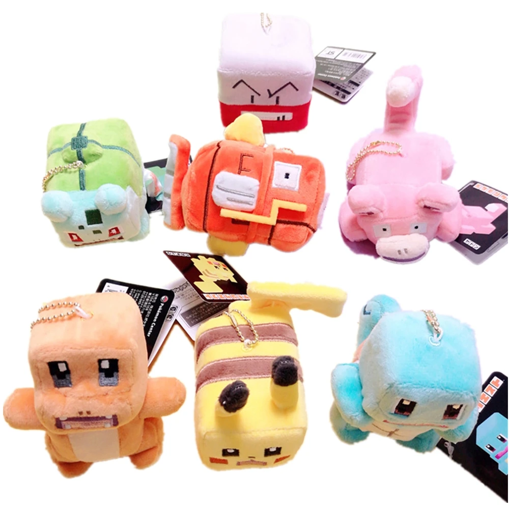 Pokemon Quest Pikachu Plush Doll Pendant Keychain Anime Figure Stuffed Plush Toys Cartoon Kawaii PP Cotton Cute Girl Kids Gift