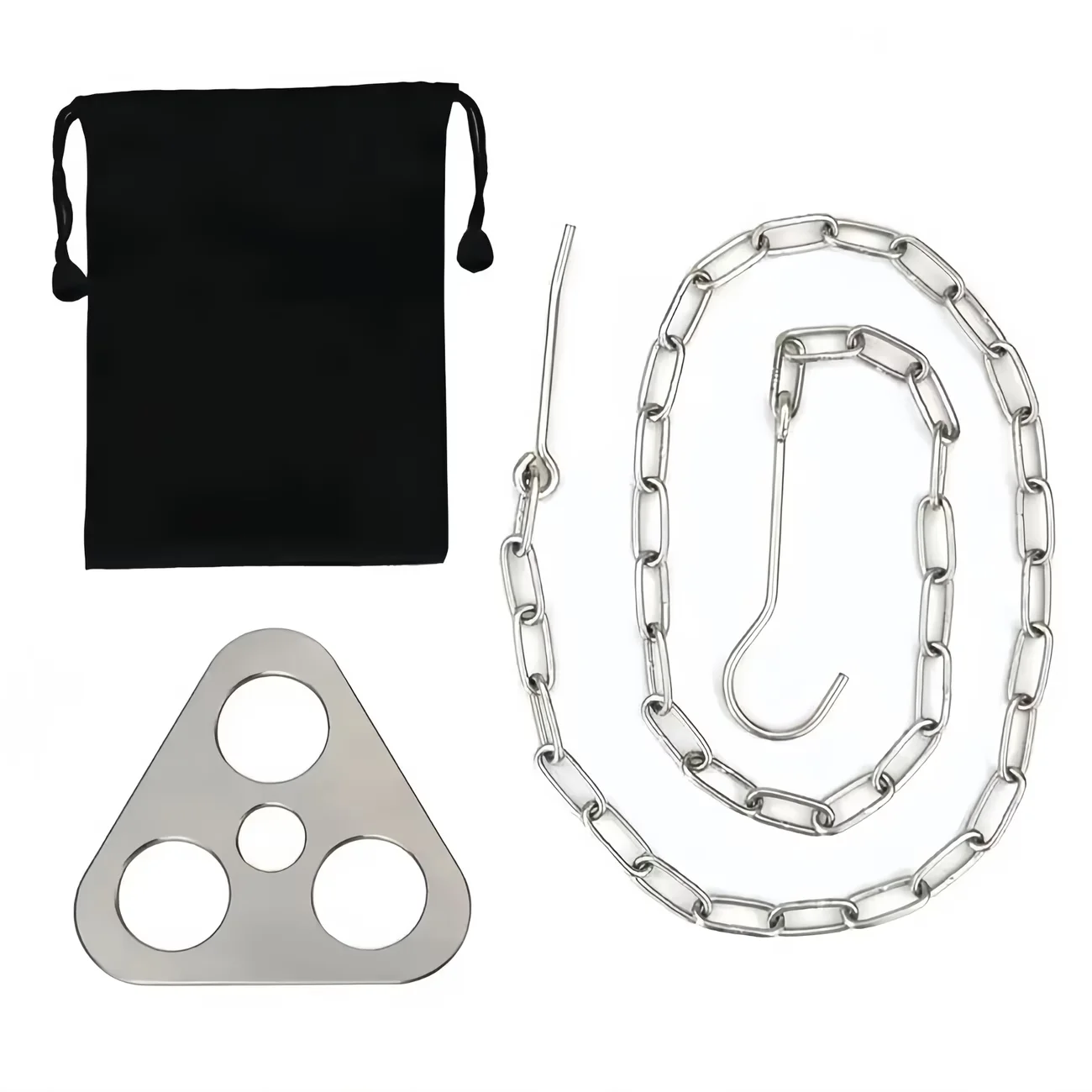 Camping Tripod Board-Turn Branches into Campfire Tripod,Stainless Steel Campfire Support Plate Adjustable Chain for Cookware