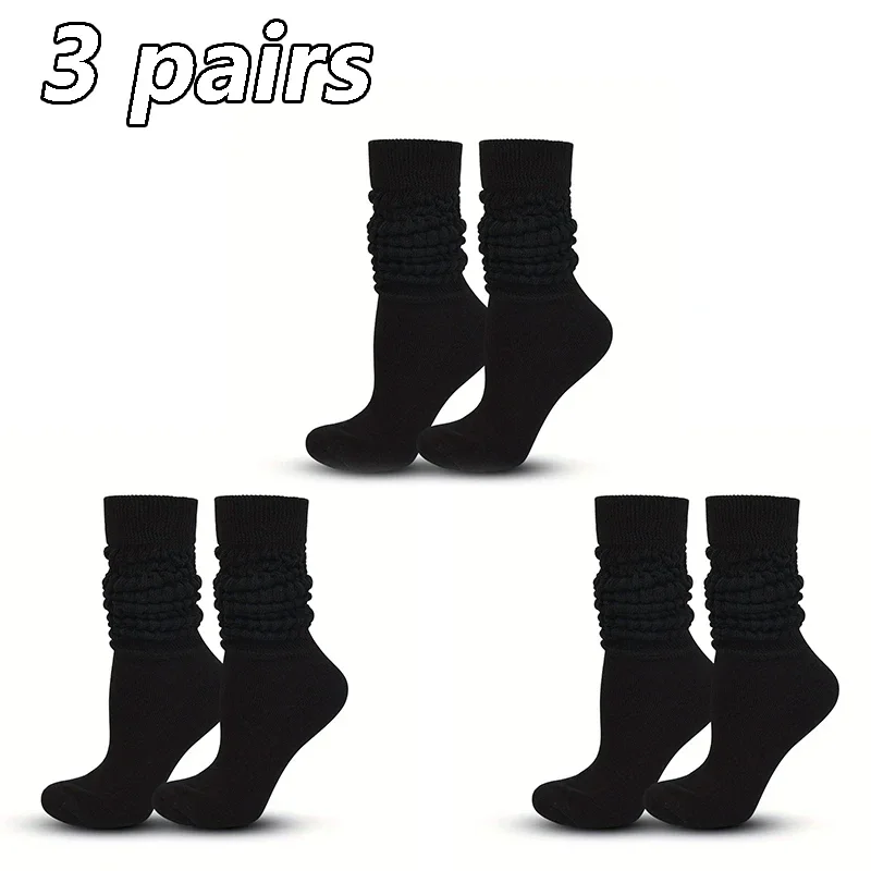 3 Paar plissierte mittellange Socken für Damen, modische Lolita-Bubble-Socken, bequem, nicht pillend, für den Herbst, vielseitige Elefanten-Socken für Mädchen – Detail 8