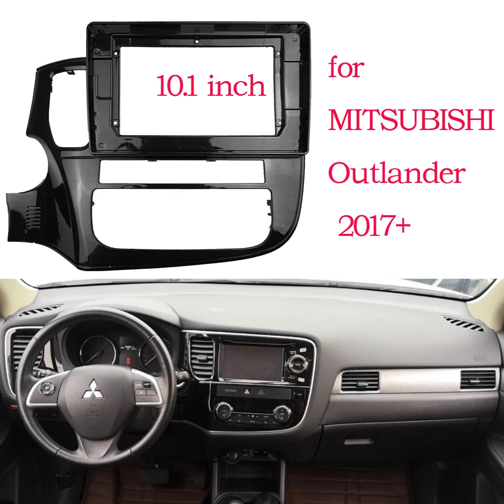 RSNAVI 2 DIN 10.1 Inch Car Android DVD Frame Car Radio Facias Panel For MITSUBISHI Outlander 2017+ Dashboard Frame