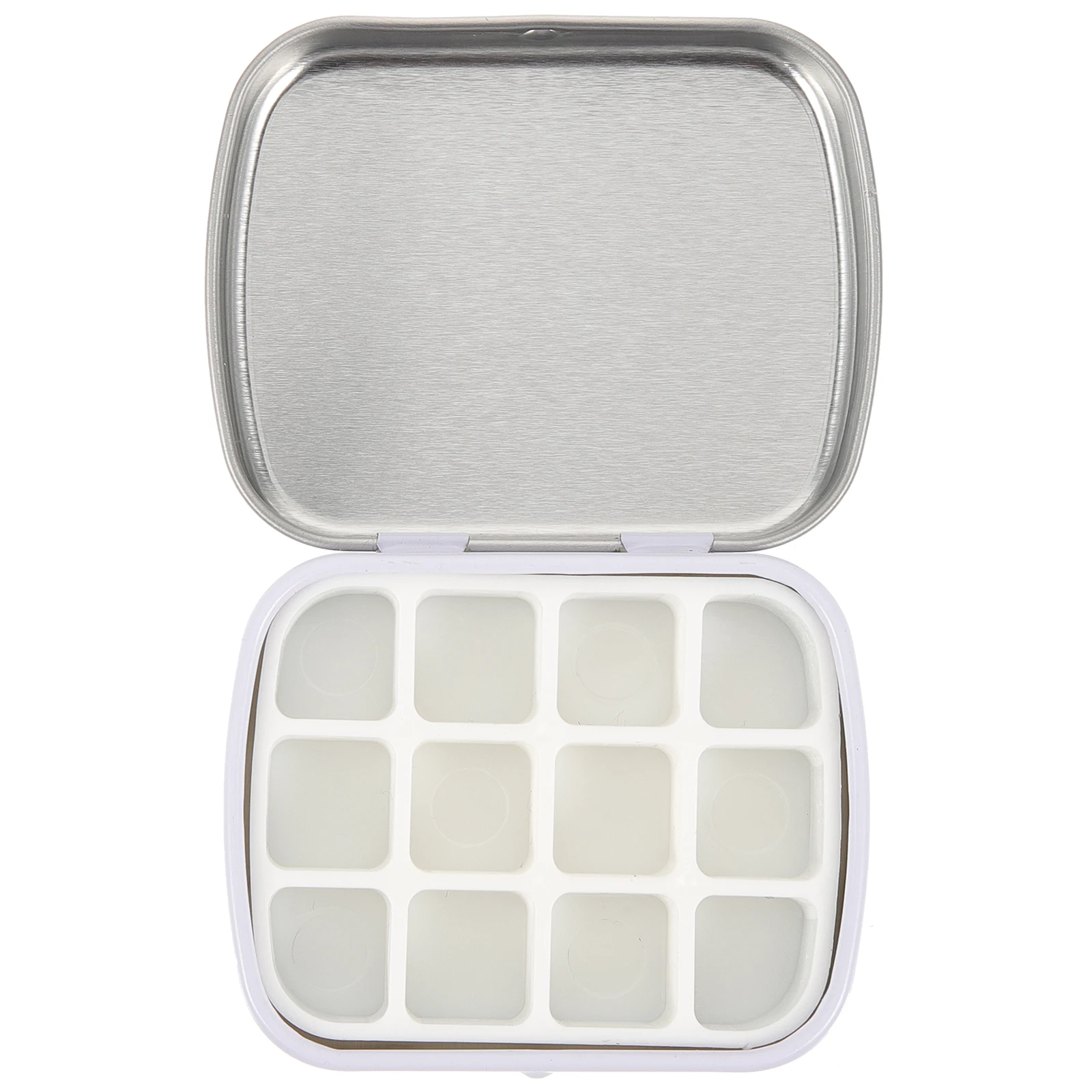 

1Set Watercolor Pigment Box 12grid Paint Pan Safe Material Durable Lightweight Easy Wash Art Accessory Empty Watercolor Tin