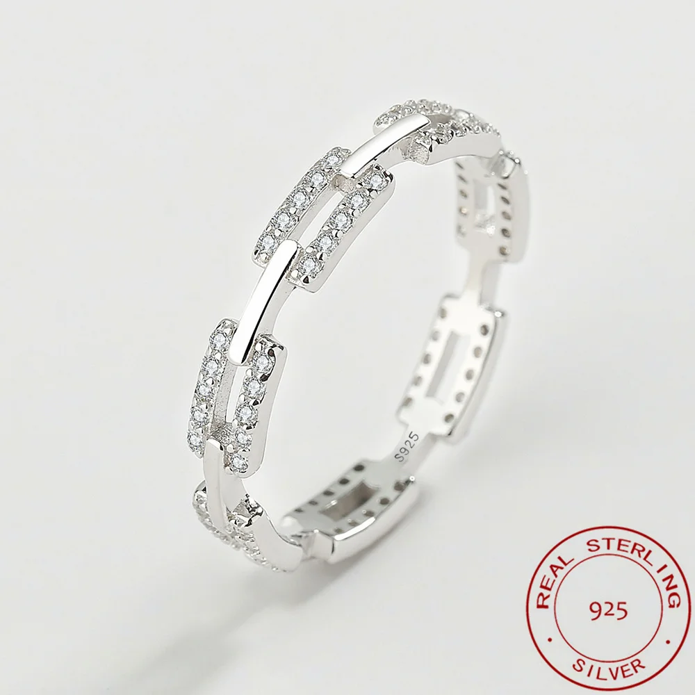 

Elegant 925 Sterling Silver Infinity Ring Exquisite Twisted Micro Zircon Luxury Platinum Plating Geometric Tail Rings Jewelry