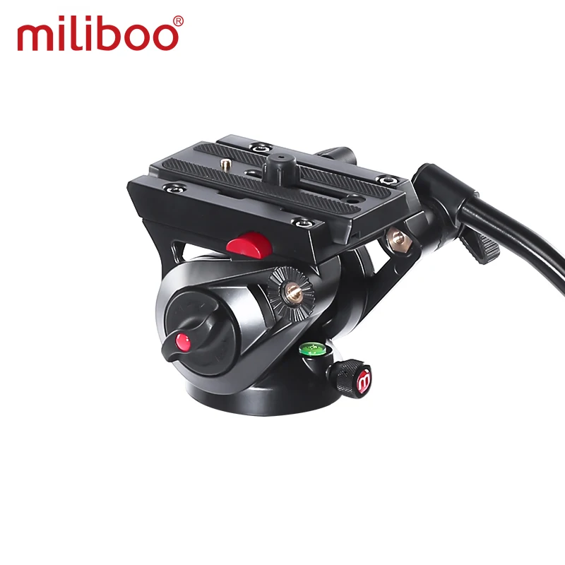 Miliboo MTT606 حامل ثلاثي للسفر فقط 2.9 كجم وزن سائل هيدروليكي لتخميد الفيديو لكاميرا SLR DSLR الرقمية لوحة QR الإضافية