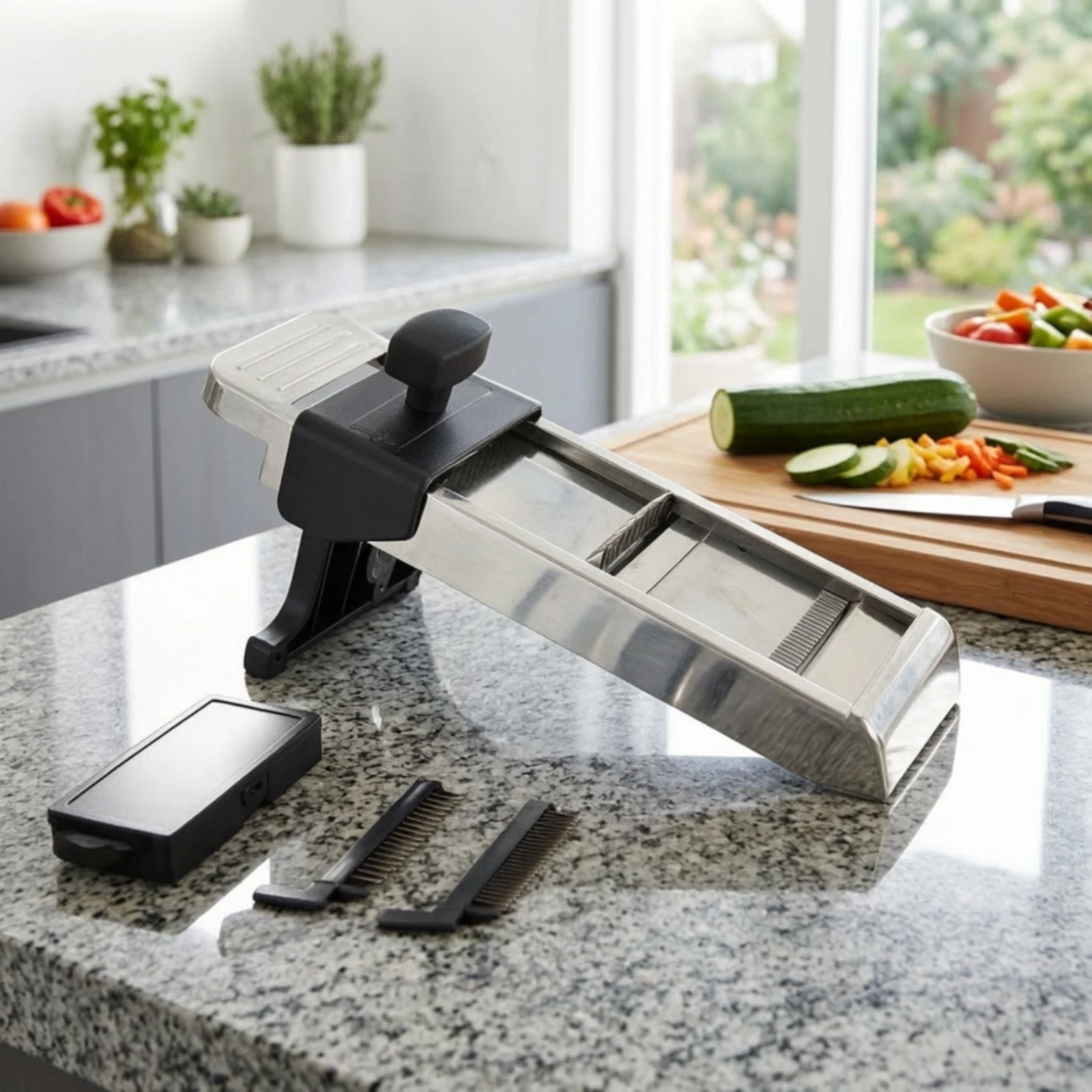 Pemotong Mandolin dengan Kotak - Home Cooking Meal ulasan dan harga