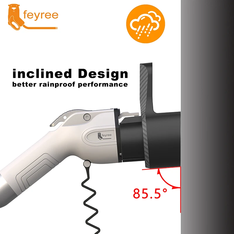 Feyree-Soporte de cargador EV, base de funda para vehículo eléctrico tipo 1, conector J1772, Cable de carga, protección adicional, Wallbox líder