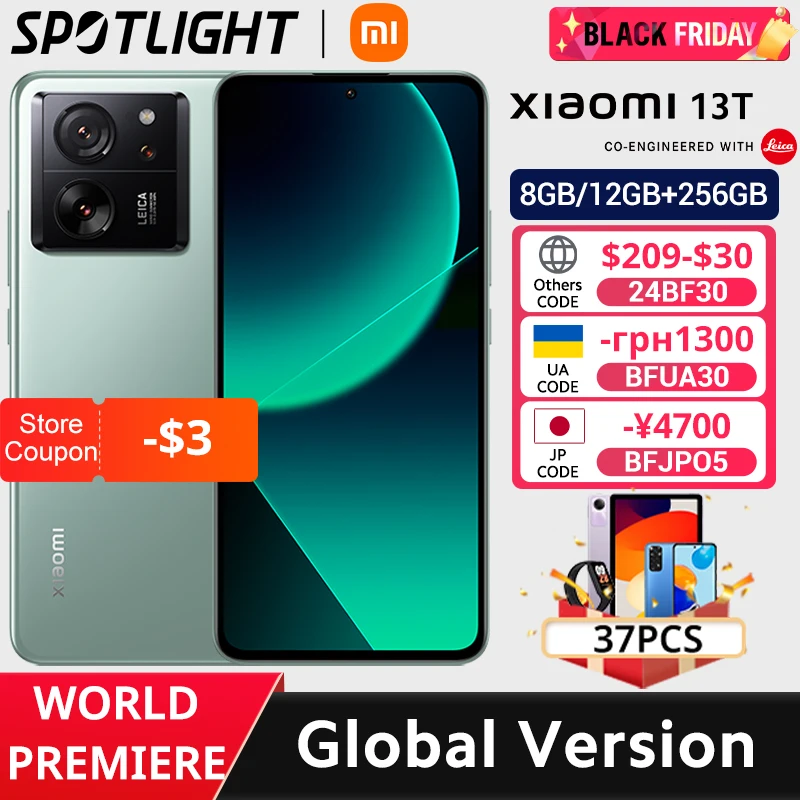 [World Premiere] Xiaomi 13T Global Version 50MP Leica Camera IP68 Water 144Hz AMOLED Displa MTK Dimensity 8200-Ultra 67W charing