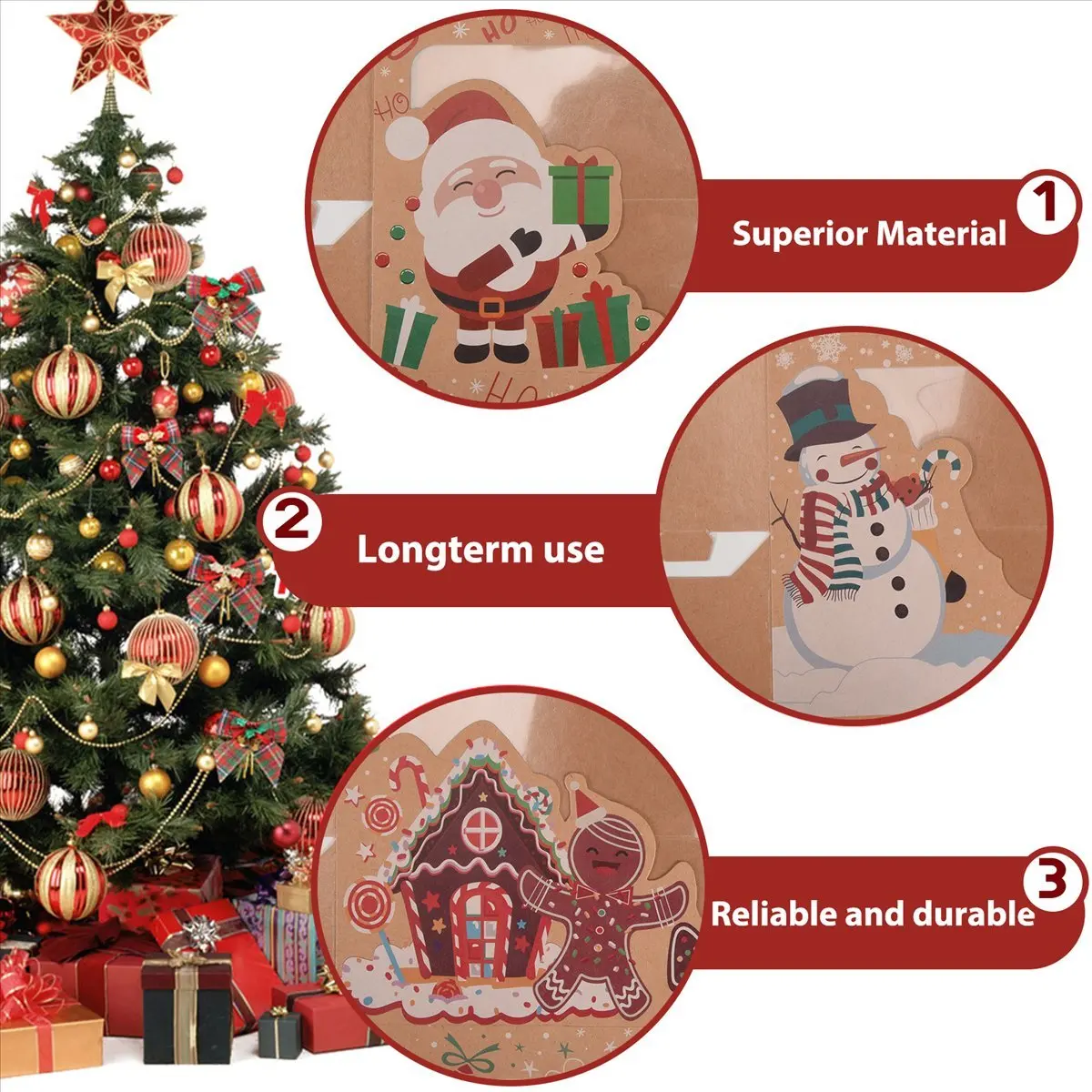 

KSOL Рождественские коробки для печенья с окном, праздничные коробки для печенья для подарков, кондитерских изделий, конфет, сувениров для вечеринок, рождественских коробок