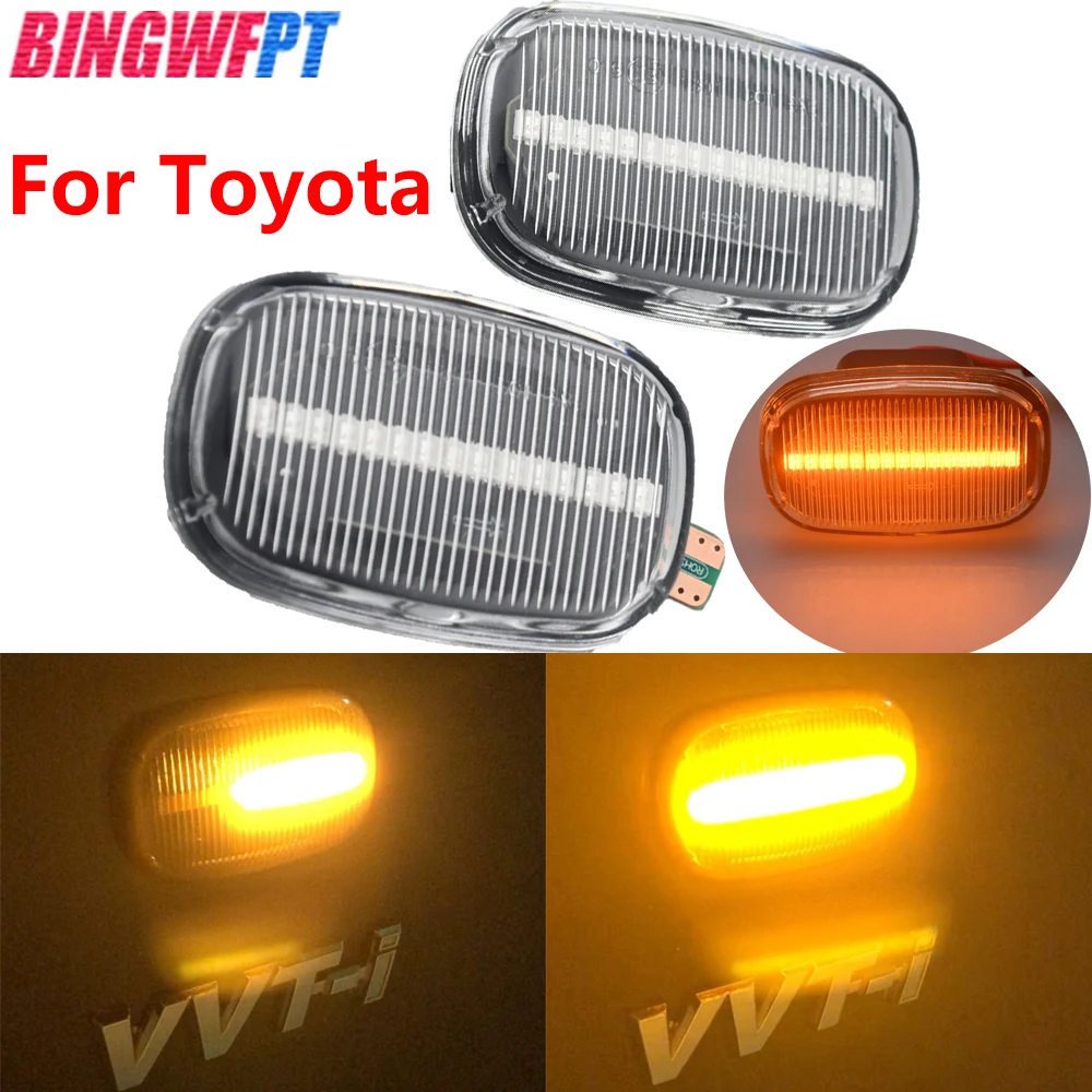 LED Dynamic Side Marker Lamp Turn Signal Light For Toyota Avensis Verso Carina Celina Corolla Camry Caldina Harrier Hilux IPSUM