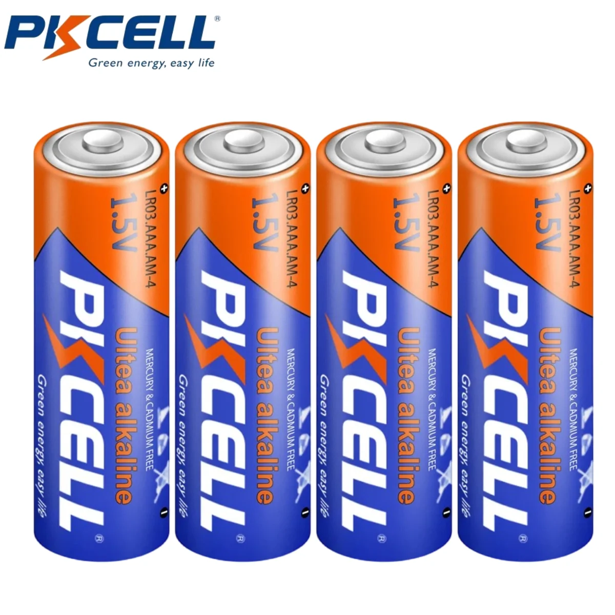 4PC PKCELL AAA Battery LR03 1.5V Alkaline Batteries Dry Battery for Cameras Toys Remote Controls 10 Years Shelf Life