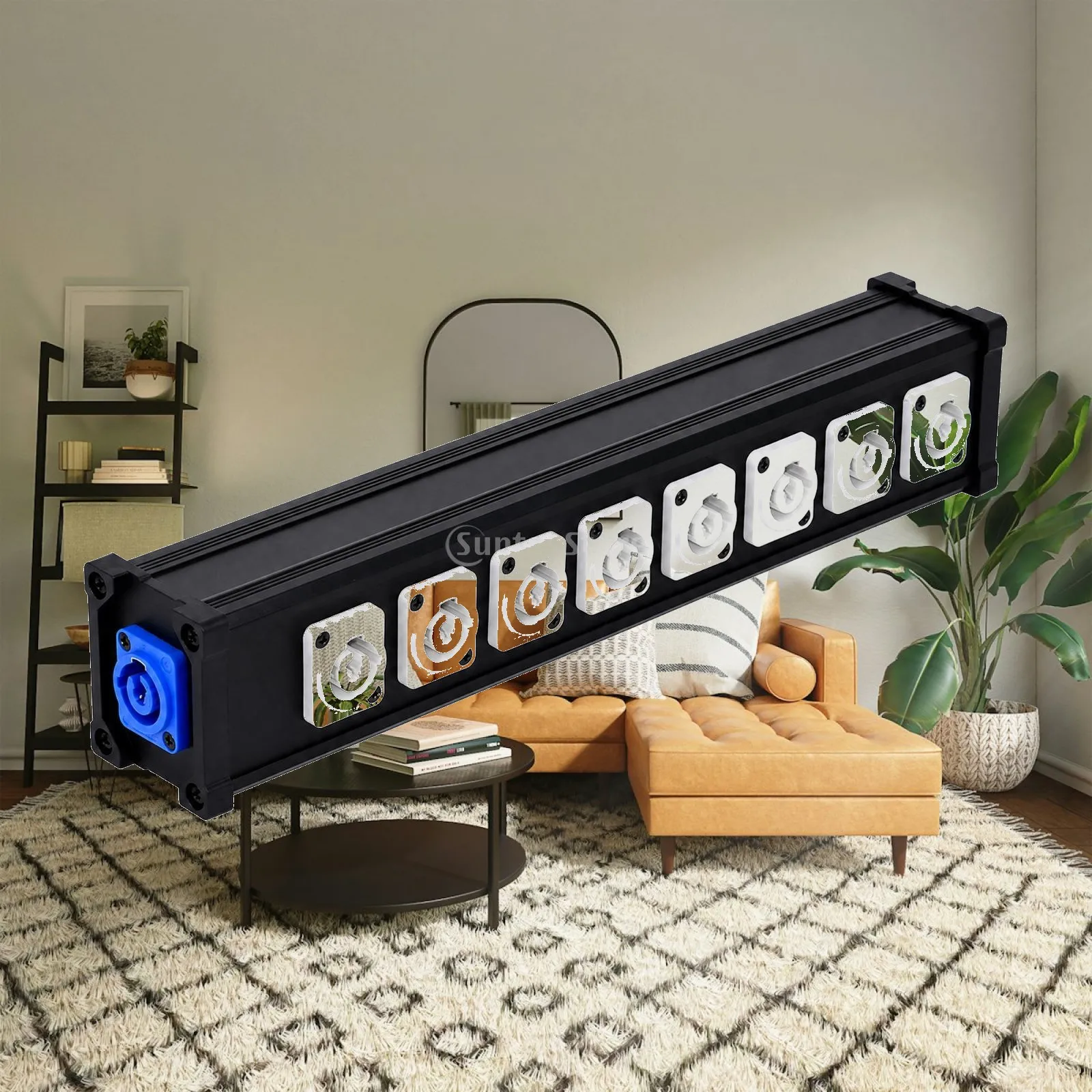 Aluminum Alloy Stage Power Splitter 8 Outlet Distribution Box Electricity for Event Production Rack