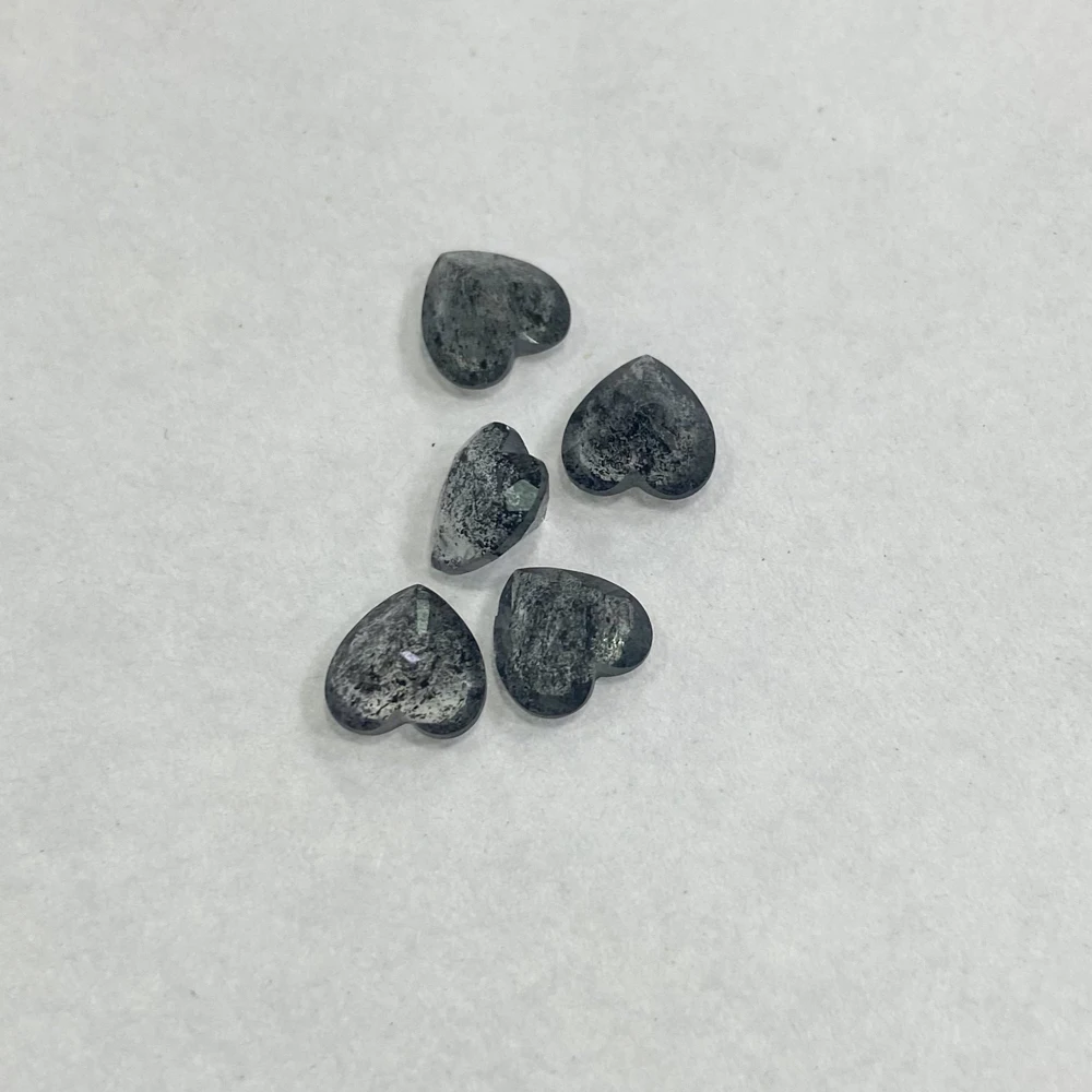 Real Natural Herkimer Diamond Loose Gemstone Crystal Quartz Heart Cut 6/7mm for Silver Gold Mounting DIY Jewelry