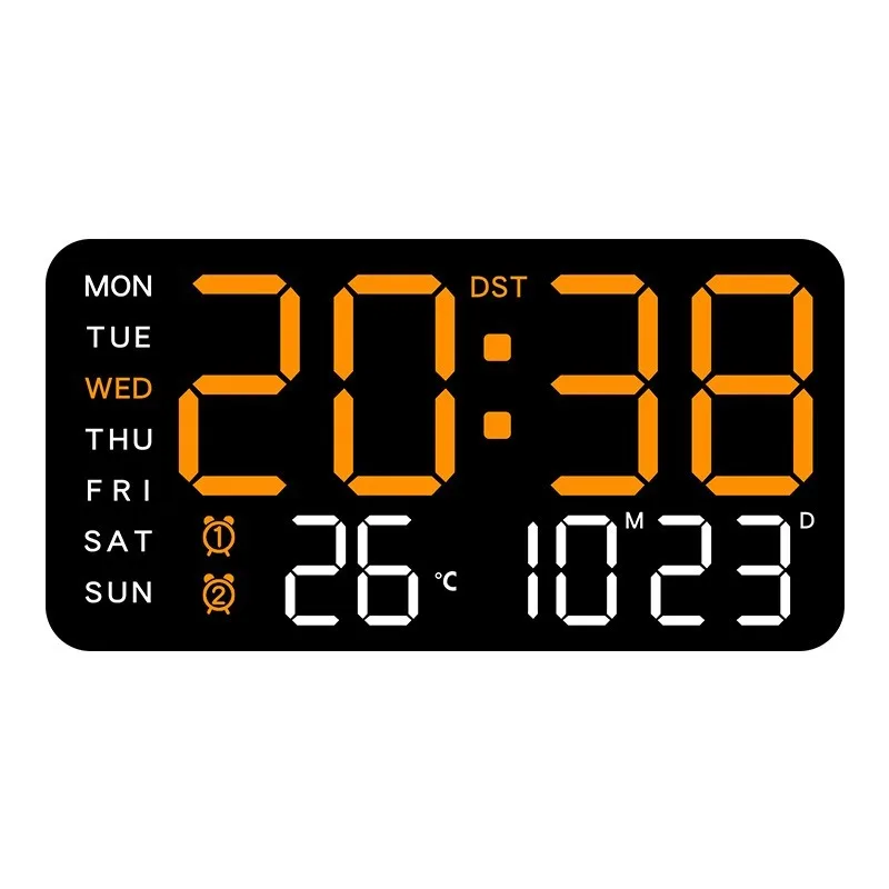 Home Technology Pulls Full! Giant Intelligent Digital Wall Clock｜One Screen To Control Time-temperature-date