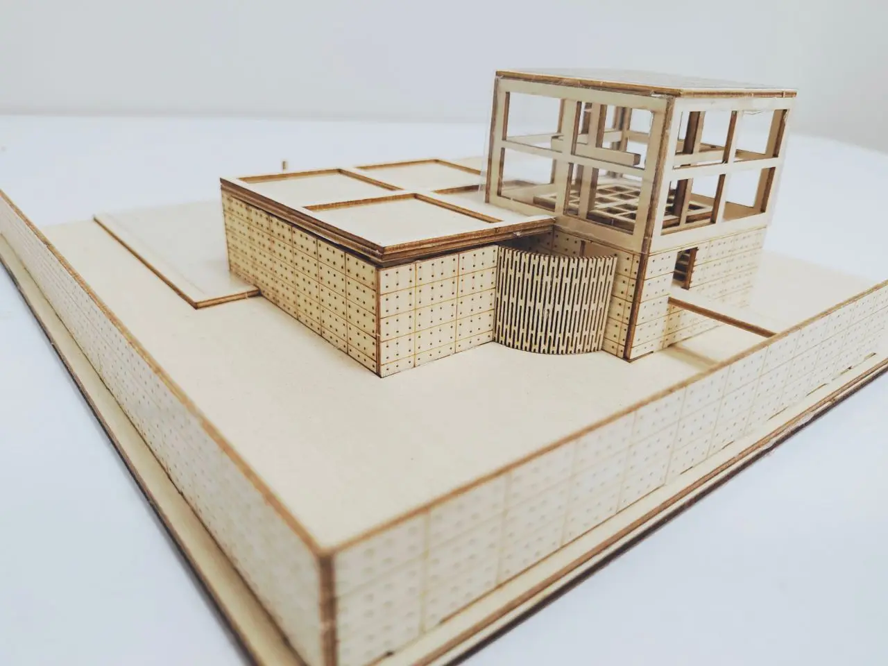 1:200 Skala Miniaturowe zestawy modeli do składania budynków Złożony model domu Architektura rzemieślnicza Materiał Drewniany zestaw konstrukcyjny