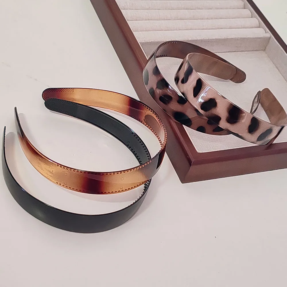2 Stück 2,5 cm breite europäische und amerikanische Leoparden-Haarbänder, Stirnbänder für Frauen und Mädchen, Vintage-Lünette als Geschenk, koreanischer Haarschmuck – Detail 4