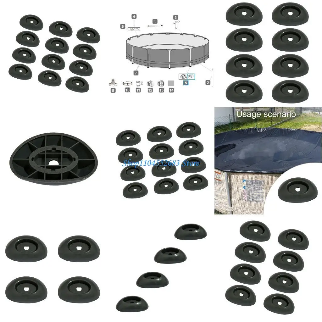 

Y6GD Quick Installation Vertical Poles Support Base For Above Ground Pools Resilient Plastic Fastening System Pool Equipment