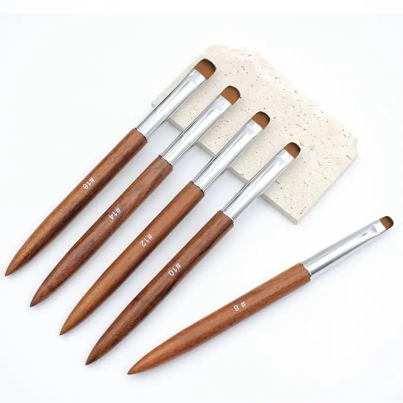 French Nail Art Brushes Flowers Drawing Pen Versatile Nail Drawing Pen Nail Tools Sandalwood Handle Manicure Pen