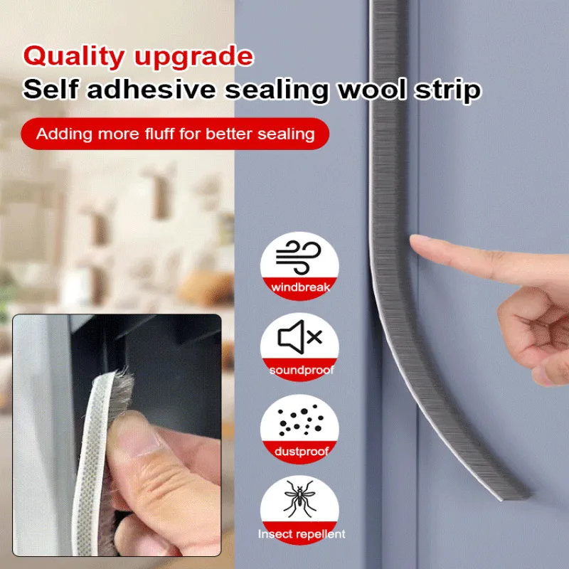 

Aluminum alloy selfadhesive door and window windproof winter window gap sealing strip