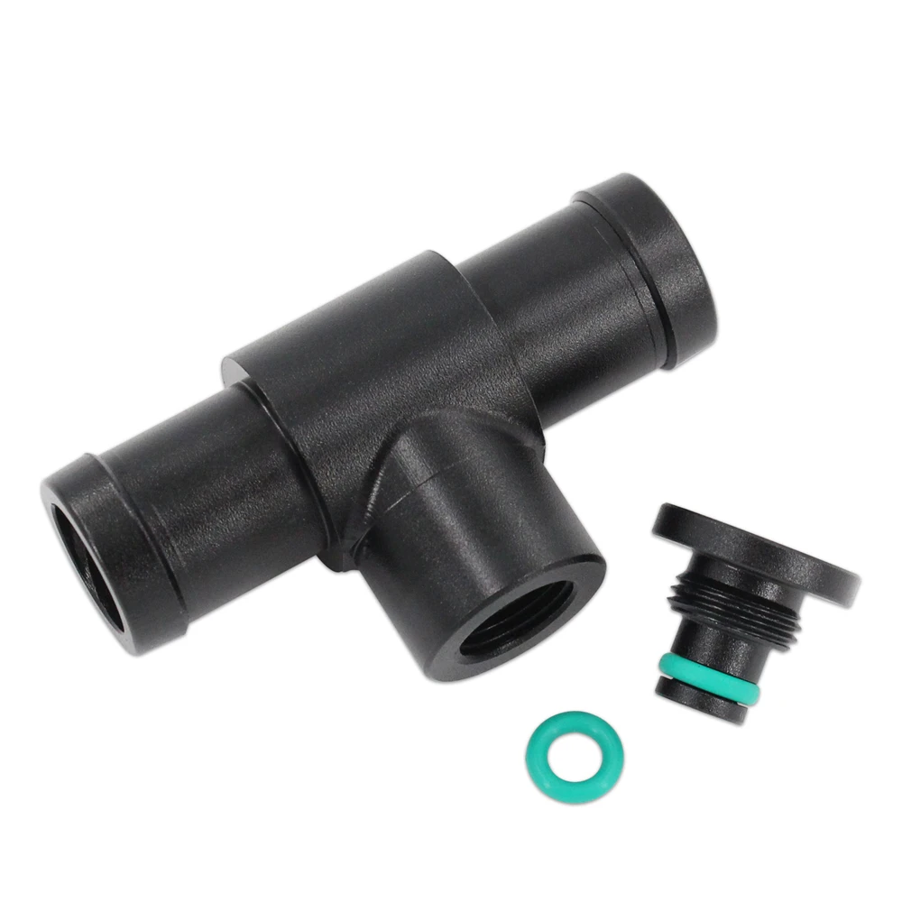 for Nissan 350Z Aluminum Coolant Bleeder Port Heater Hose Connector for Infiniti G35 M35 M45 FX35 Alloy Heater Hose Connector