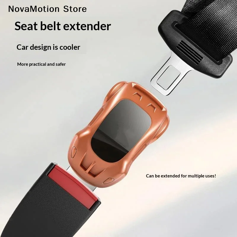 [NM]Car Seat Belt Extender Alloy Seatbelt Lock Buckle Plug Auto Seat Belt Fastener Converter One-click Release Interior Tool[NM]