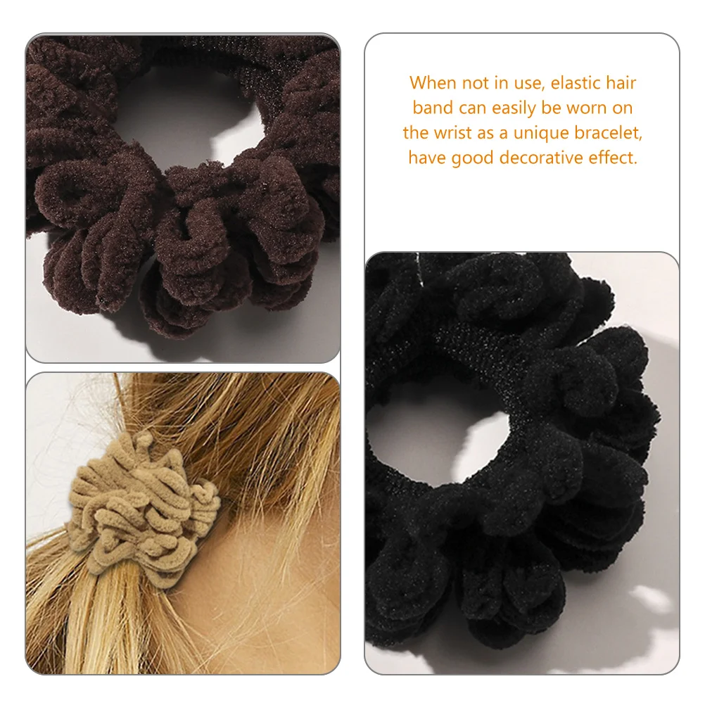 

8pcs Elastic Ties For Women Girls Ponytail Holders Fabric Scrunchies Stretchy Bands Soft Hair Accessories Wrist Bracelet