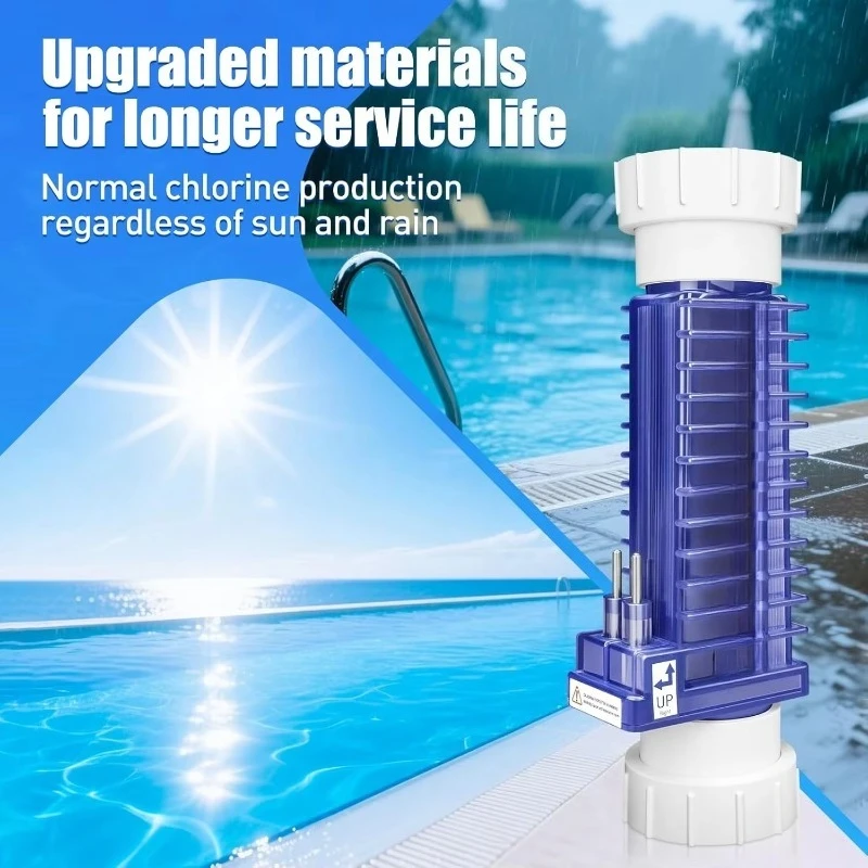 Environmentally friendly plastic tank chlorinator salt system with 220 volt European Union plug