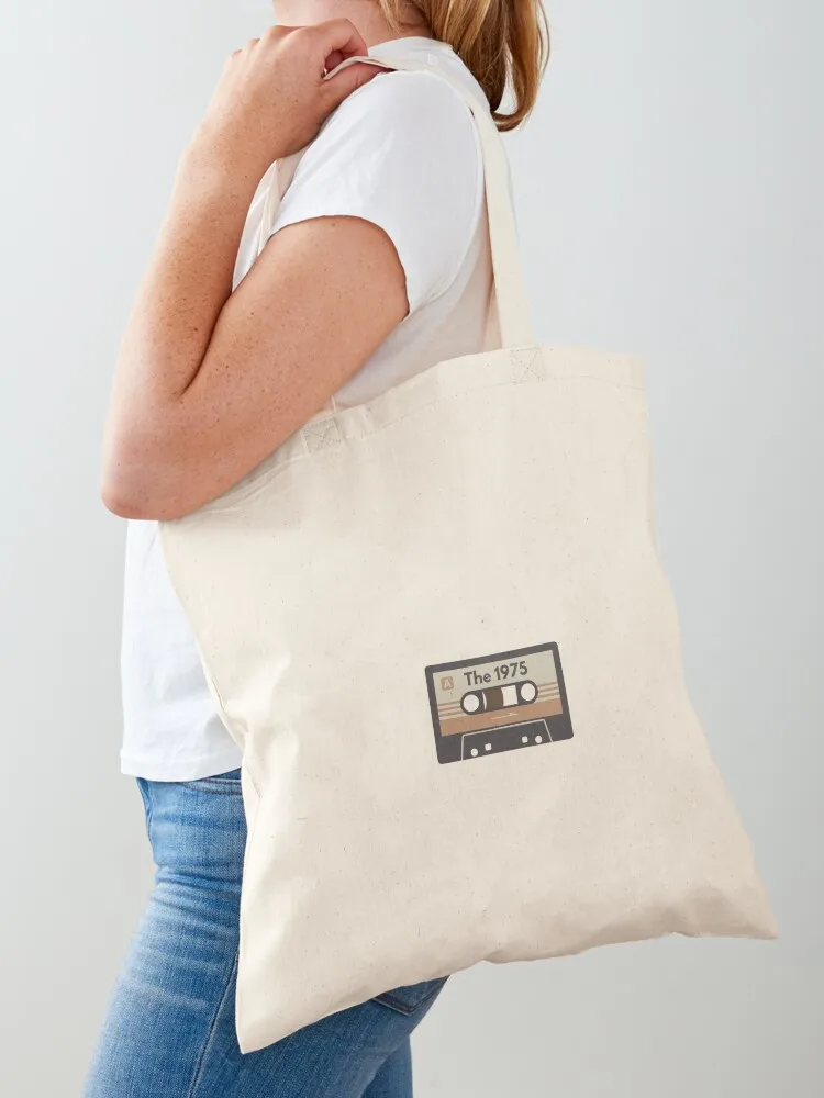 

the 1975 band cassette design matty healy Tote Bag eco pack large tote bag shopping bag logo Shopper