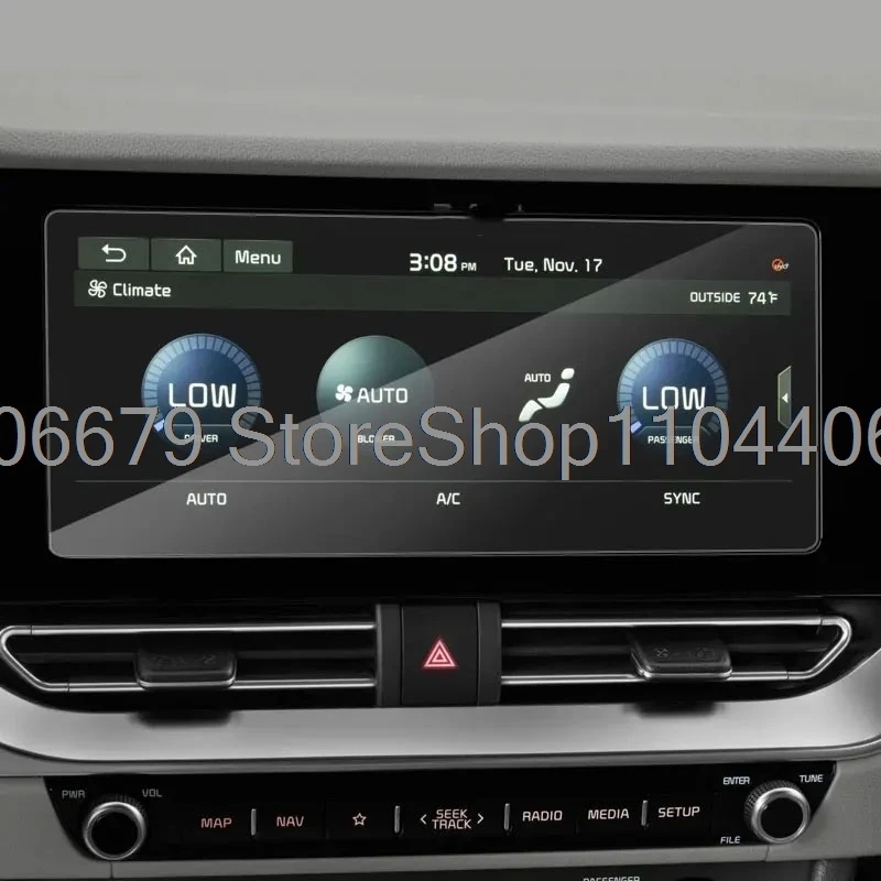 الزجاج المقسى شاشة طبقة رقيقة واقية لكيا نيرو 2020 2021 10.25 بوصة سيارة لتحديد المواقع والملاحة شاشة LCD المضادة للخدش فيلم #5