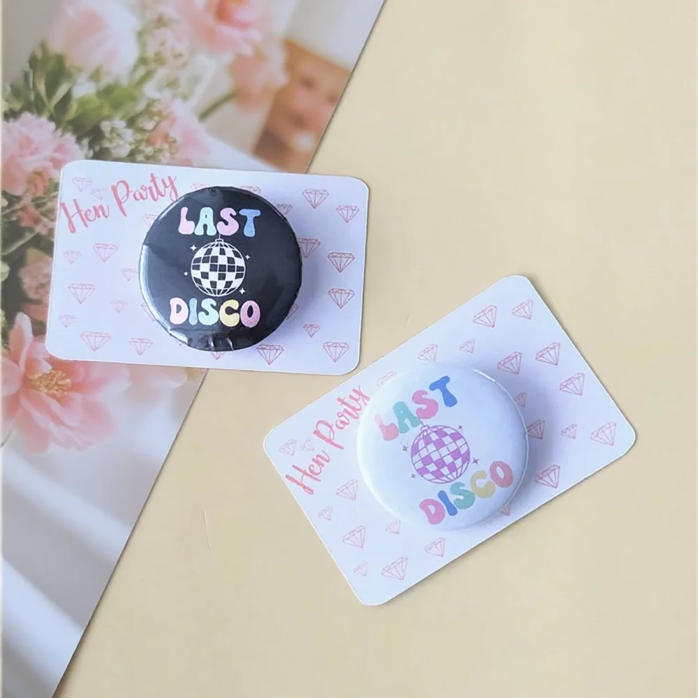 

5Pcs Last Disco Pin Favor Hen Party Badge Gift Bachelorette Decoration Supplies Accessories Bridal Party Gifts Clothing Bag Pin