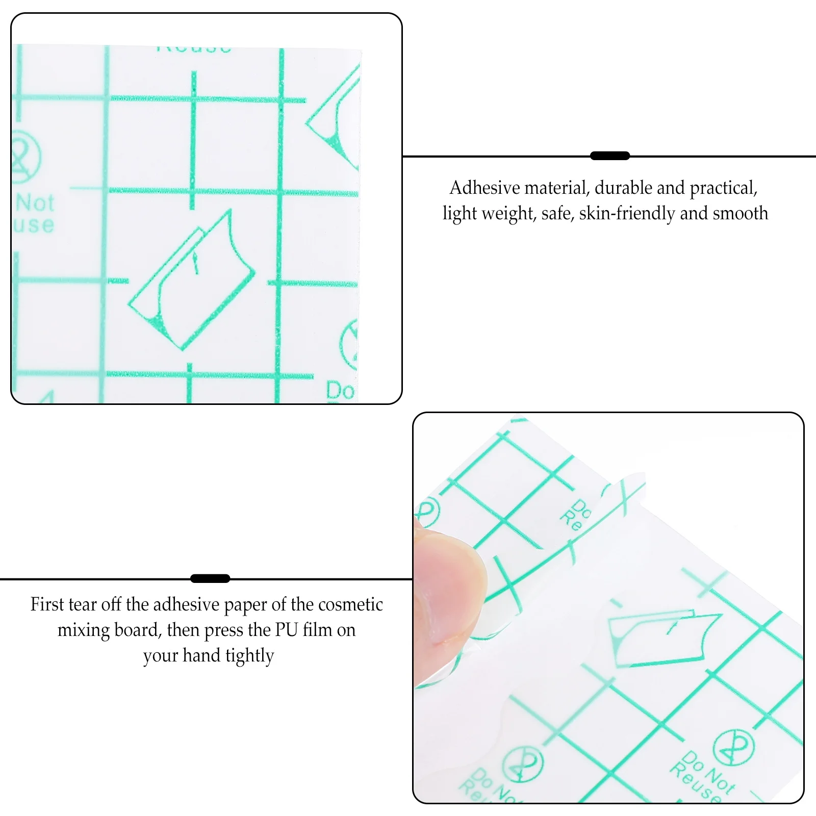 

100Pcs Makeup Palettes Liquid Foundation Pallet Disposable Hand Palettes Adhesive Color Mixing Plates for Makeup