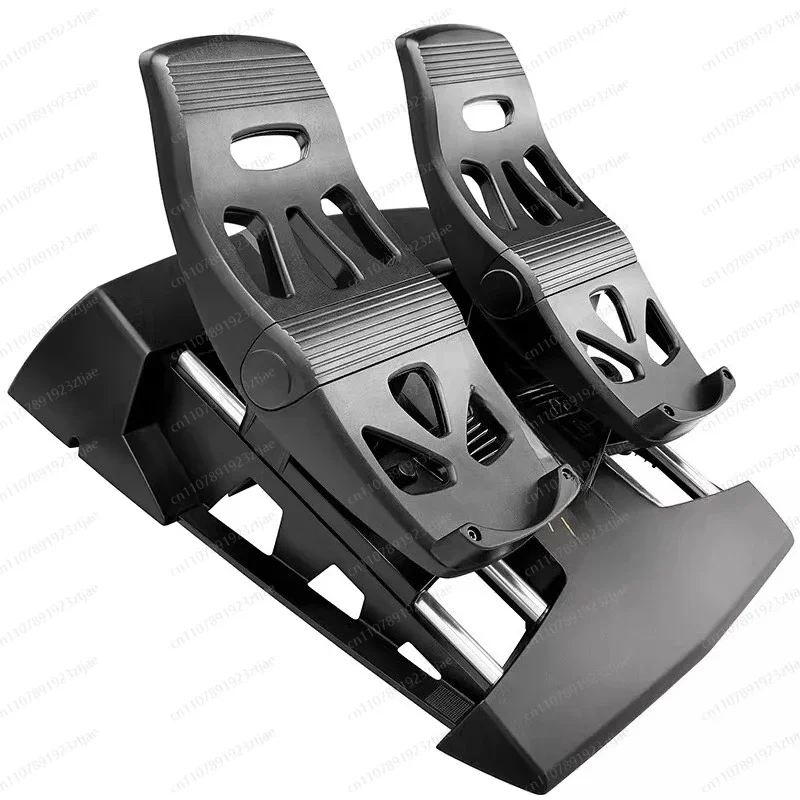 Professional Flight Simulator Rudder Pedals, High-Precision Foot Control for PC Gaming Cockpit