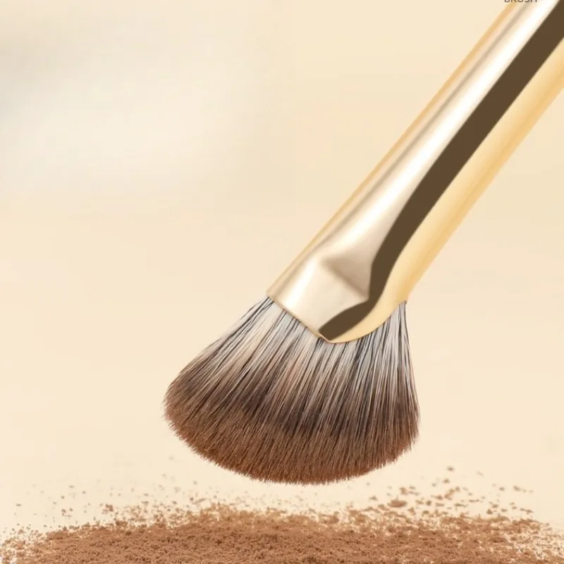 مجموعة فرش مكياج ذهبية مكونة من 10 قطع وحقيبة تخزين متعددة الوظائف محمولة للسفر مجموعة فرش مكياج لظلال العيون وفرشاة أحمر الخدود #4