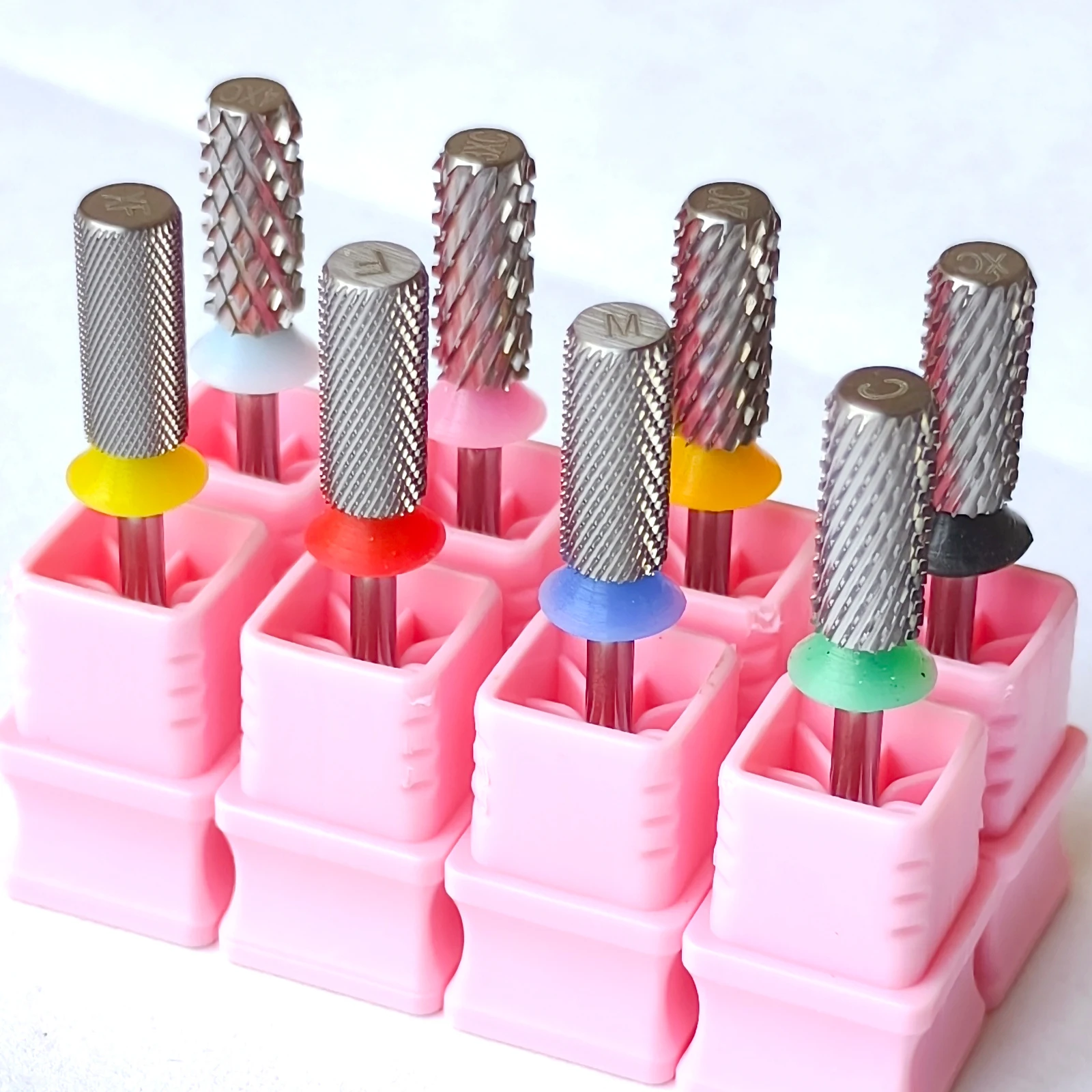 

Твердосплавные сверла для ногтей MagiBling, перекрестные левые и правые бочкообразные фрезы, акриловые мягкие твердые гелевые инструменты для удаления маникюра 3/32 дюйма