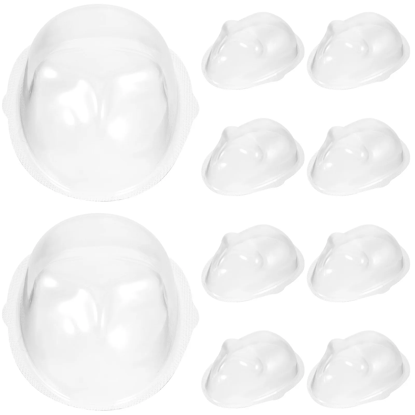 

10 шт. пластиковых масок для лица миниатюрного размера для миниатюрных поделок, прозрачные защитные чехлы, аксессуары для рукоделия, органайзер для демонстрации, креативные товары