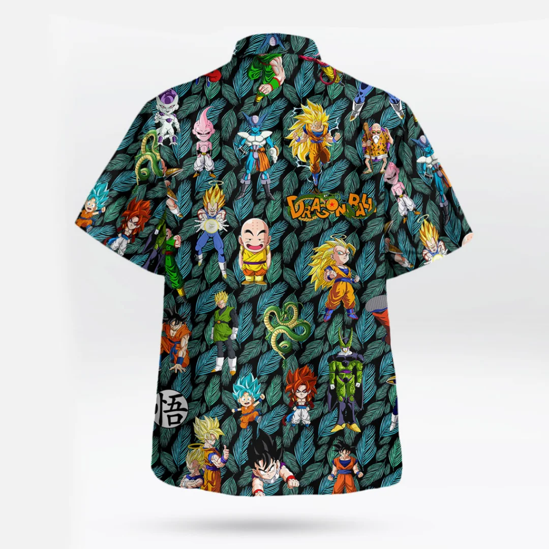 2026 Classic Cartoon Printed Hawaiian Shirt Unisex Loose Collar Summer Thin Cardigan Top