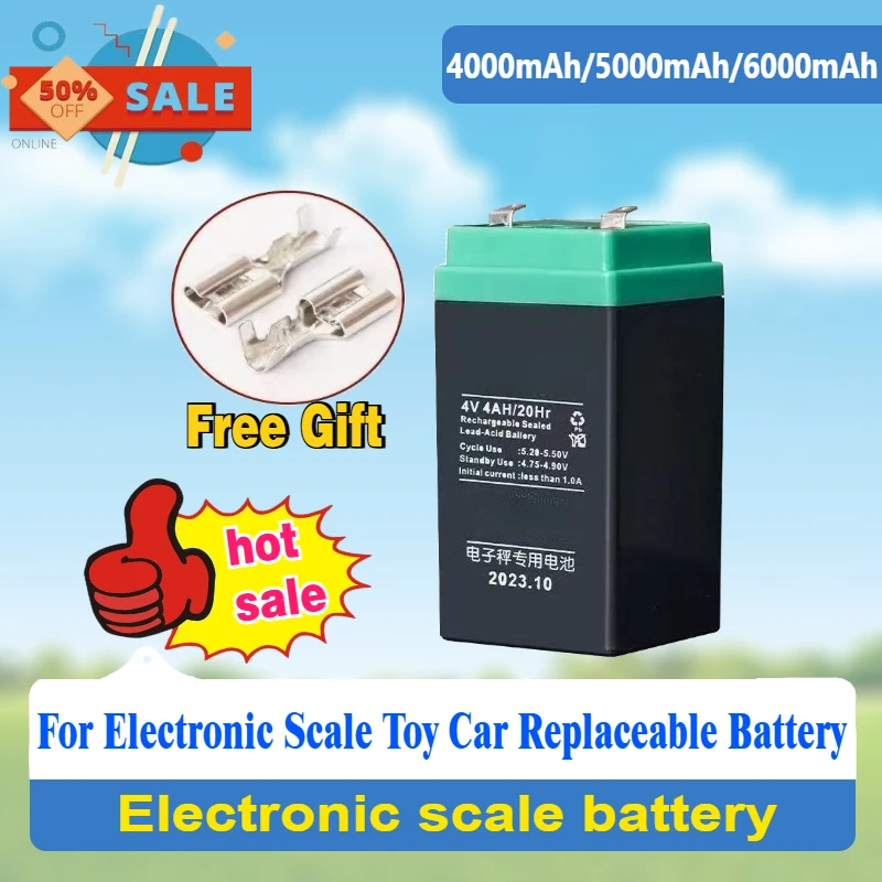 Fast Shipping 4V 4Ah/5Ah/6Ah WW380/440D General Battery for Electronic Scale Toy Car Replaceable Battery