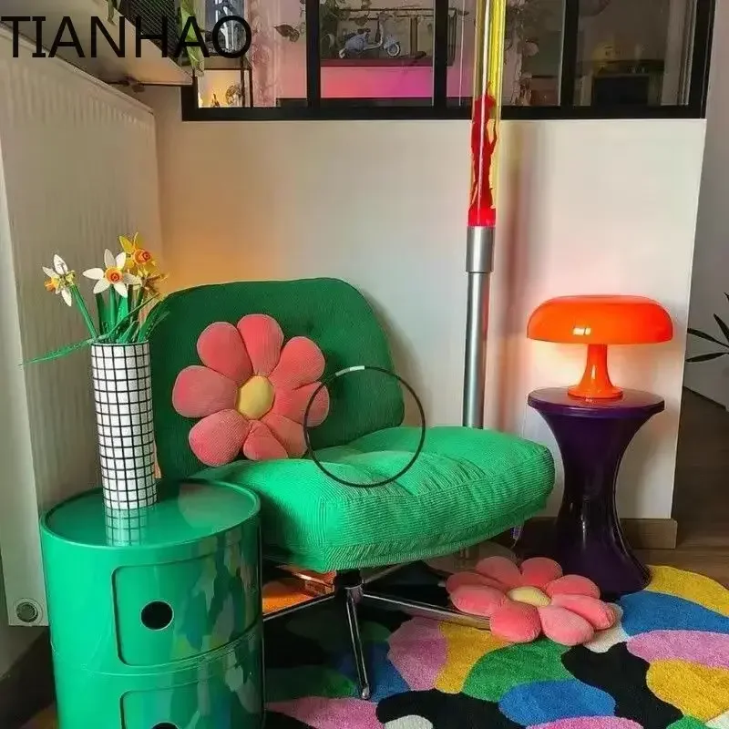 Trendy Single Rotating Sofa Chair for Living Room and Balcony Creative Leisure Seating