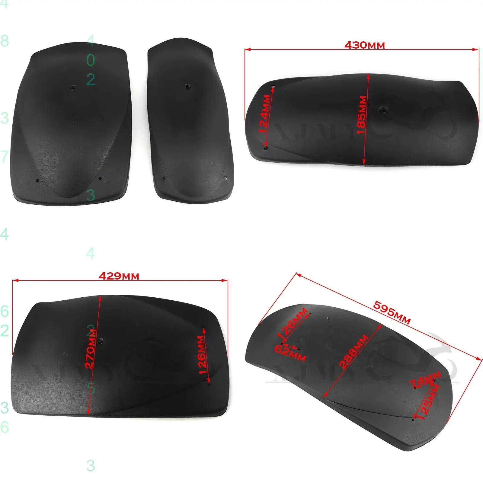 1 Pair Quad Go Kart Mud Guard Support for 110cc 150cc 200cc 250cc Sport ATV