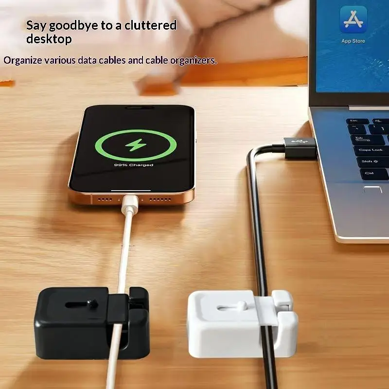 1Pcs Flexible Cable Management Cord Clip Plastic Organizer USB Data Winder Mouse Headphone Car Wire Holder