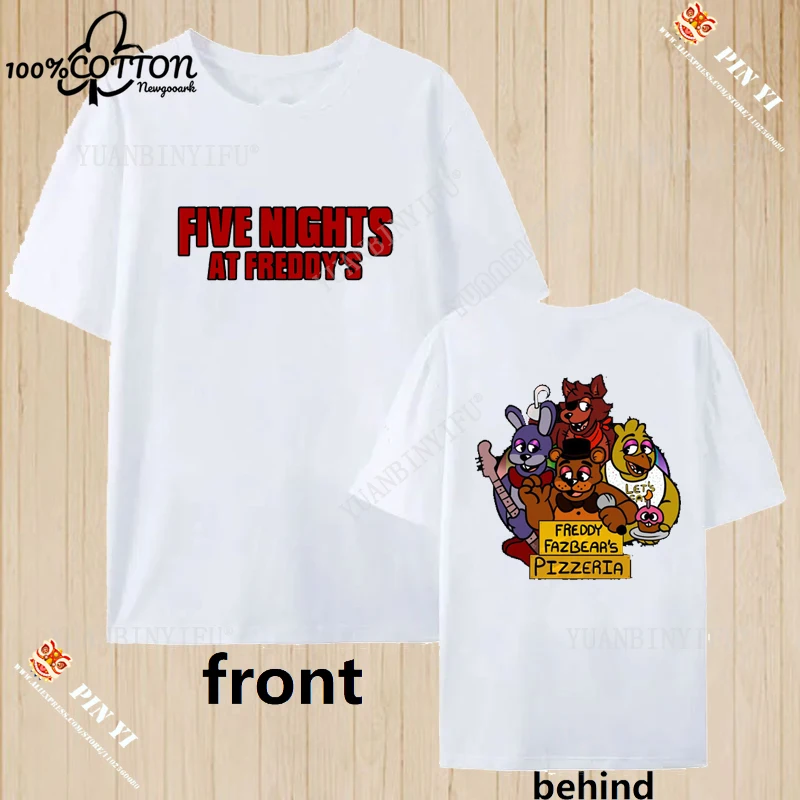 

Classic Fashion Fnaf 2 Animatronics Five Nights A Street Summer Print T Shirt 100% Cotton Creative O-neck Short-sleev