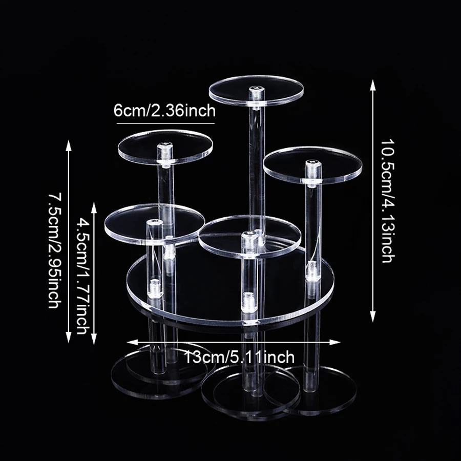 1 PC 3/4/5 Heads Acrylic Display Stand, Used For Placing Jewelry, Collectibles, Multifunctional Display Stand For Accessories
