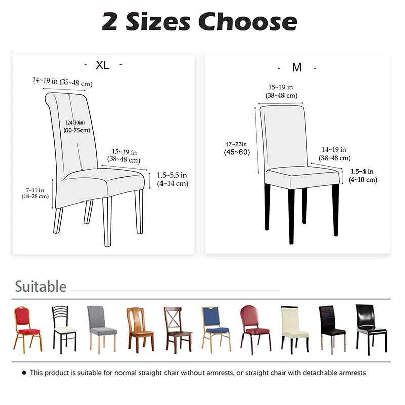 XL size waterproof chair cover thin fabric slipcover for dining room wedding banquet office chair protector for kids washable