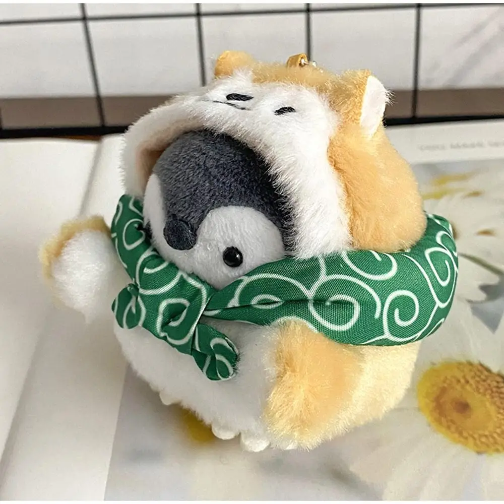 Cute Cartoon Penguin Keychain Plush Doll Toy School Bag Keychain Tourist Hat Penguin Plush Key Ring Men Women view 5