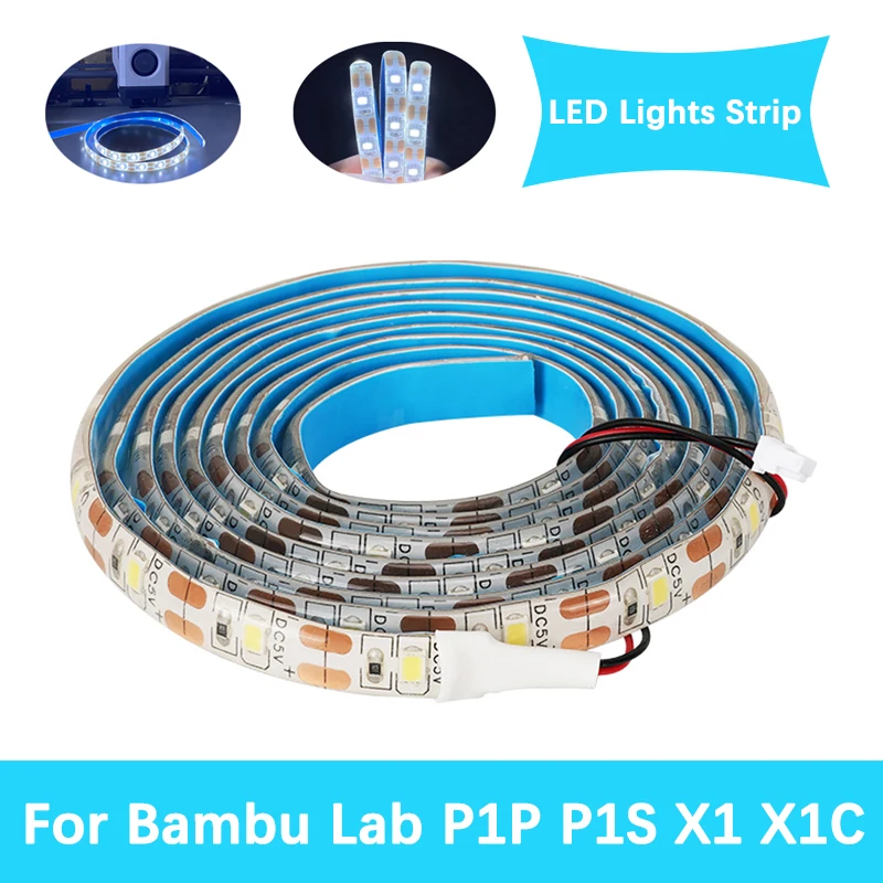 For Bamboo P1 X1 LED Light Kit For Bambu Lab P1P P1S X1 X1C LED Lights Strip 5V 150cm IP44 Lighting Lamp Super Bright