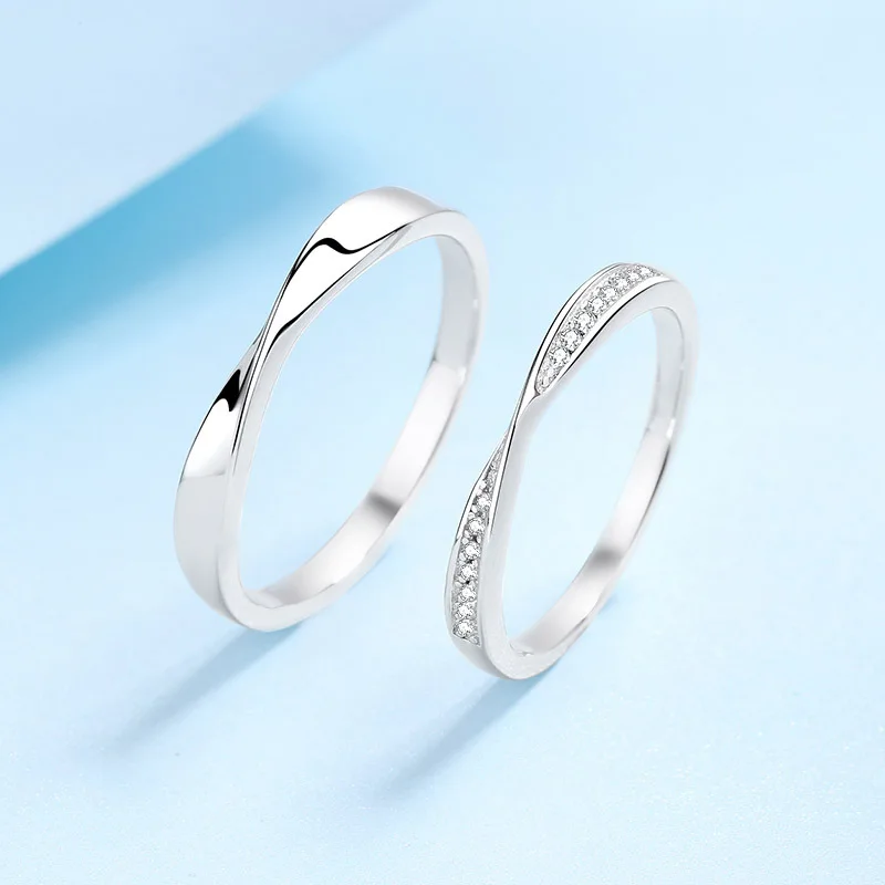 

Fashion Design Seiko Moissanite Pair Ring Best Selling Couple Rings pt950 Gold Fashion Simple Wholesale
