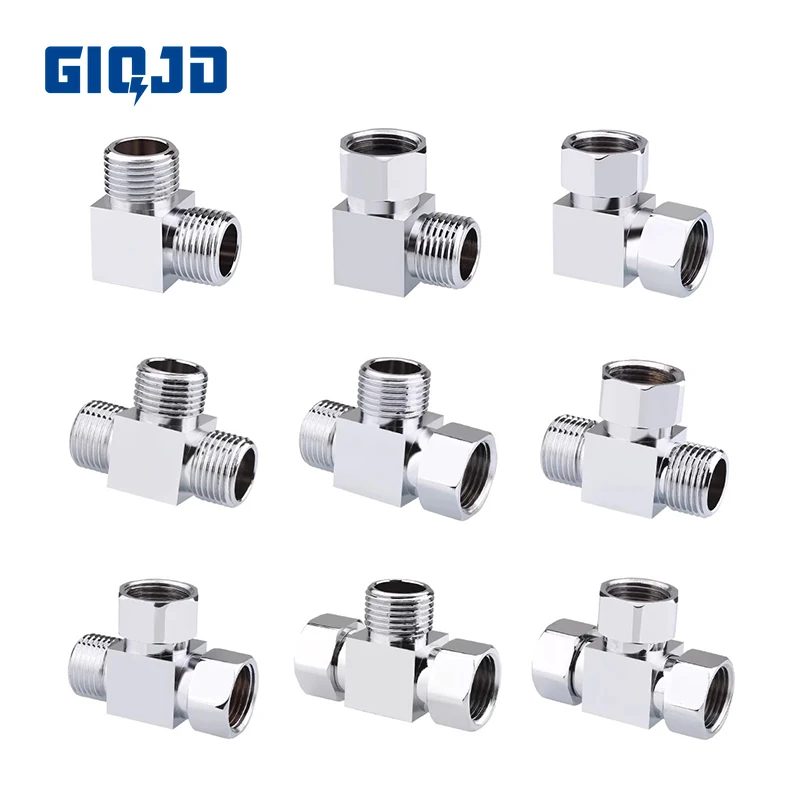 

1PCS 1/2 BSP All Copper Plated Union Tee Angle Valve Elbow Butt Joint Adapter Adapter Coupler Plumbing Fittings