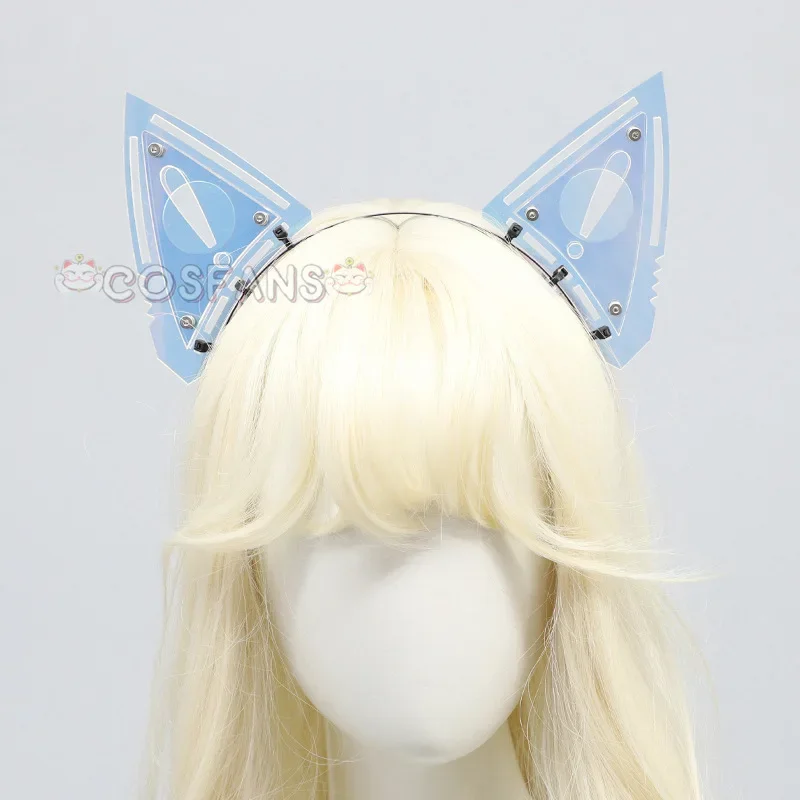 Cyberpunk Helmet Cat Ears DIY Mech Cat Ears Headband Decorated Sci-fi Mechanical Mech Costume Props Headwear Hair Accessories